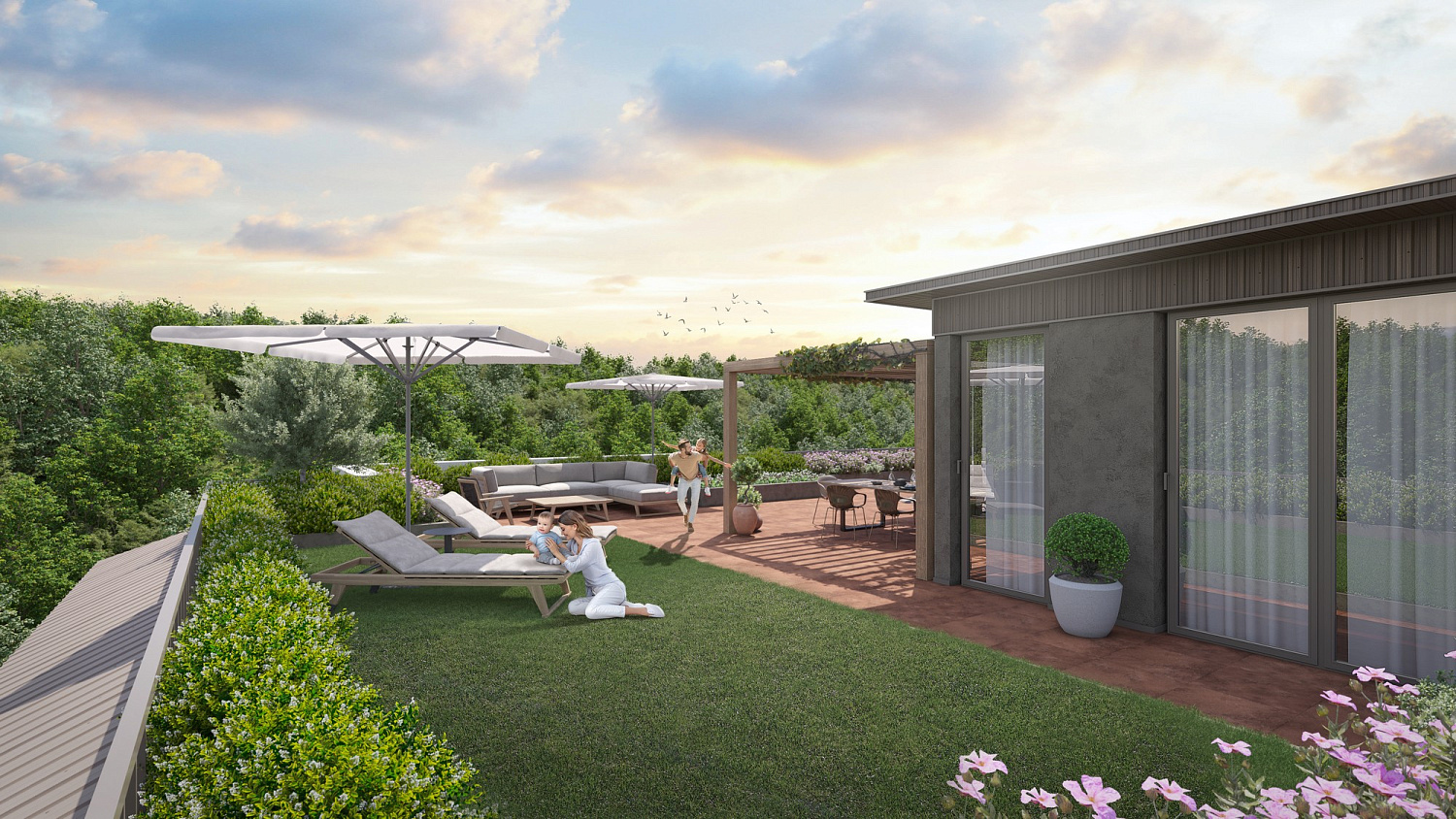 Boutique complex with design architecture