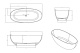 Photo Transparent bath Abber Kristall 170x75 AT9703Rubin red