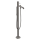 Photo Floor bath mixer Axor Uno 38442340 with shower set polished black chrome