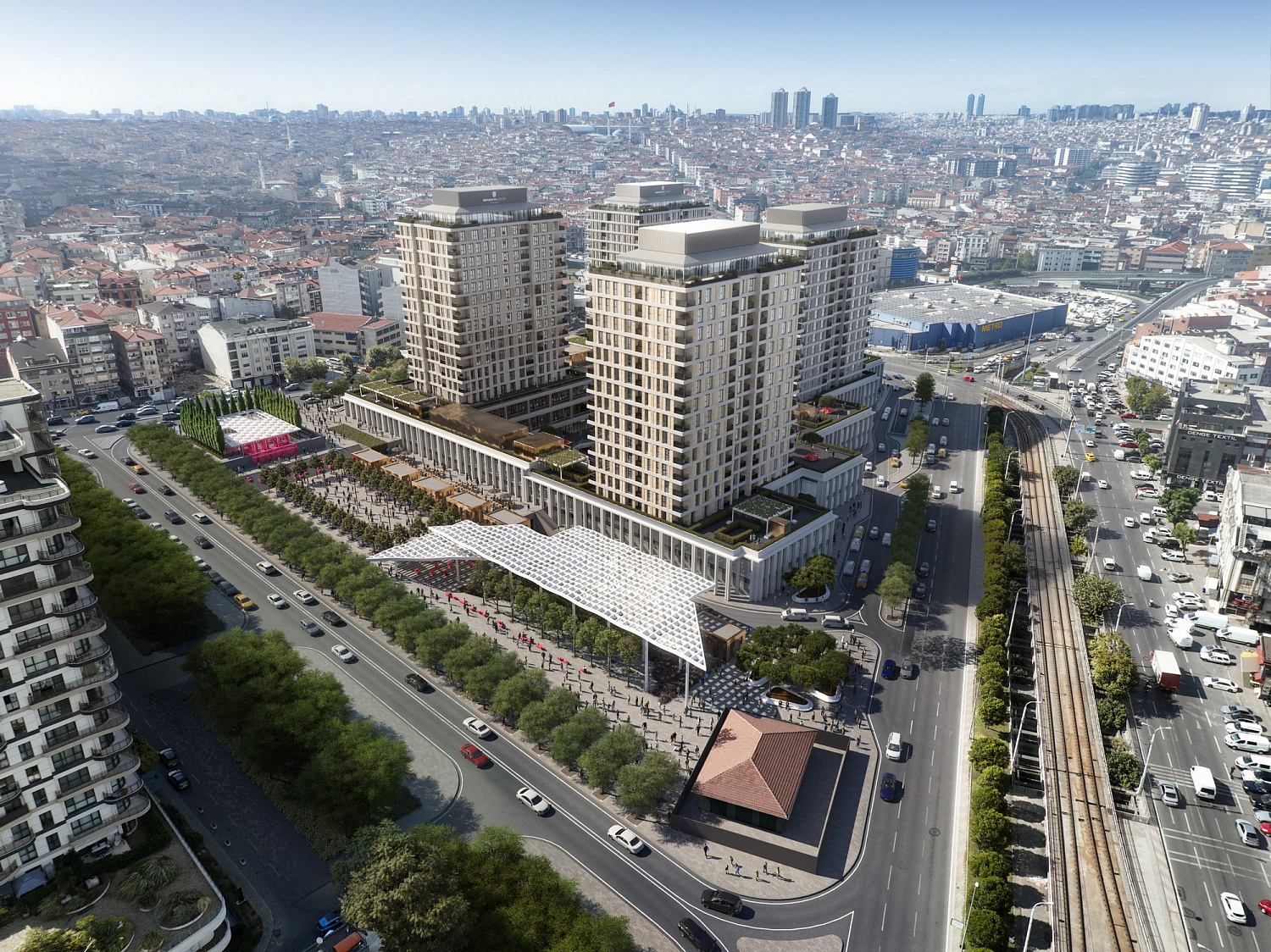 Luxury apartments near the tram line