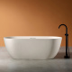 Photo Artificial stone bath Abber Frankfurt 170x75 AM9941MBE light beige matte