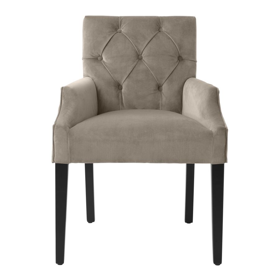 Photo Lunch chair Atena (gray-beige, with armrests)