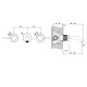 Photo Gessi sink mixer 316 54292#239 stainless steel