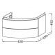 Photo The cabinet under the sink 85 cm Jacob Delafon Presquile EB1104-M47 matte olive