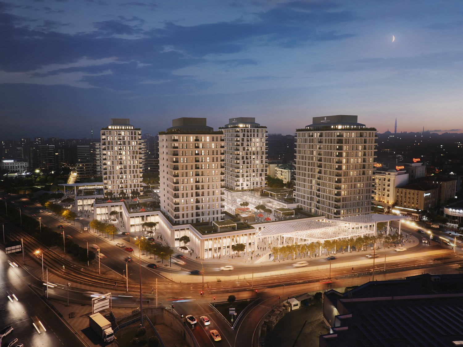 Luxury apartments near the tram line