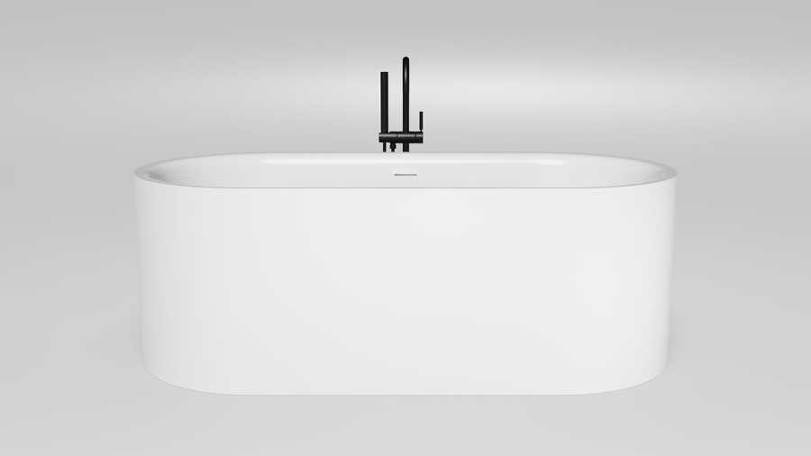 Photo Bath of artificial stone Salini Perla 170x80 1049201M matte white