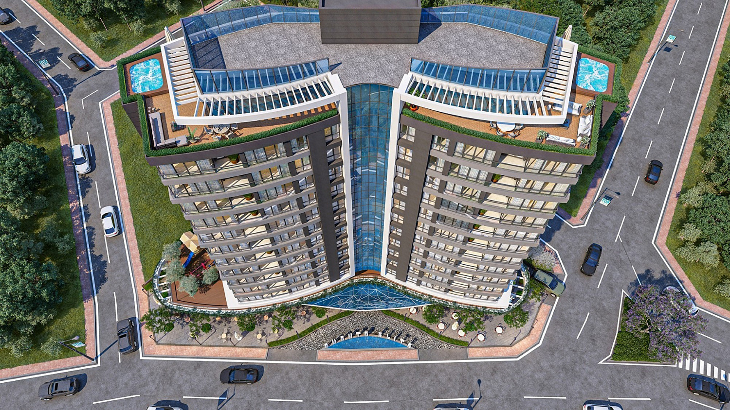 Modern residential complex in the business centre