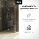 Photo Roca Apex door left with side panel 120x80 ZRU9307876 matte gold, tinted glass