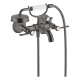 Photo Bath mixer Axor Montreux 16551340 with shower set grinded black chrome