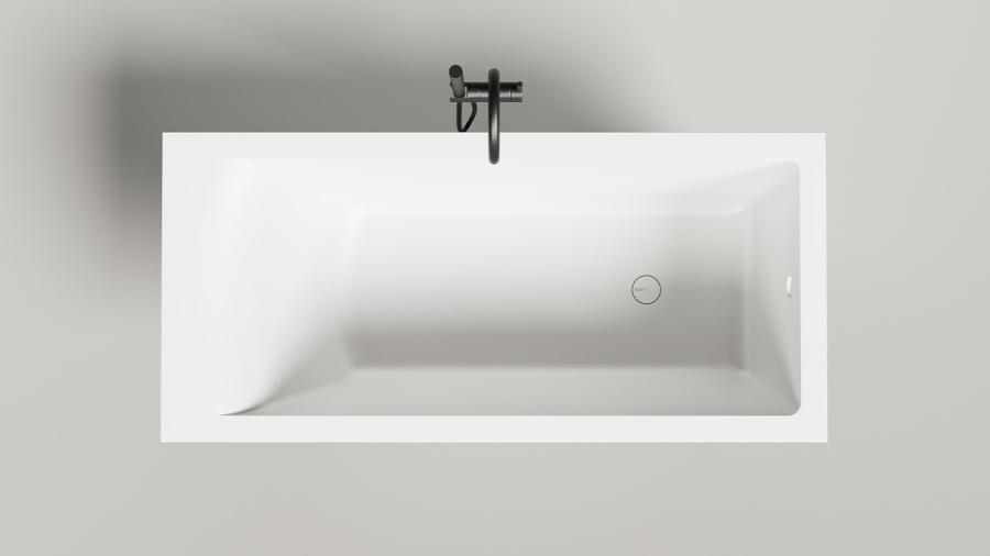 Photo Salini Cascata 150x70 105012M cast marble bath white matte