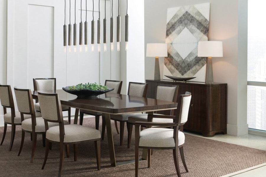 Photo Streamline sliding dining table