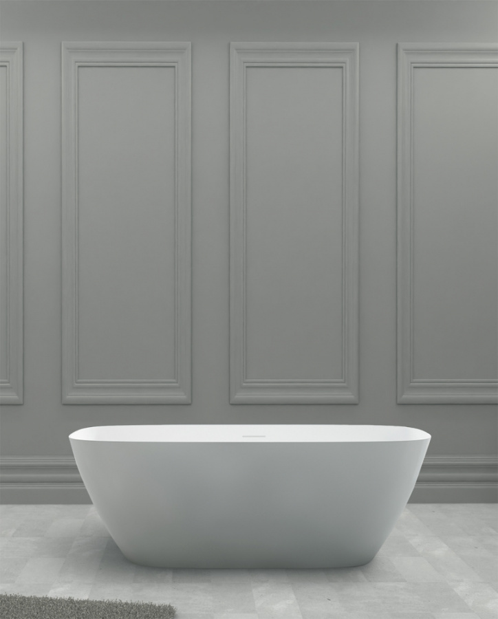 Photo Bath of artificial stone Abber Stein 170x72 AS9612-1.7 white matte