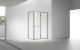 Photo Roca Apex door right with side panel 140x80 ZRU9307901 weapons steel, glass transparent