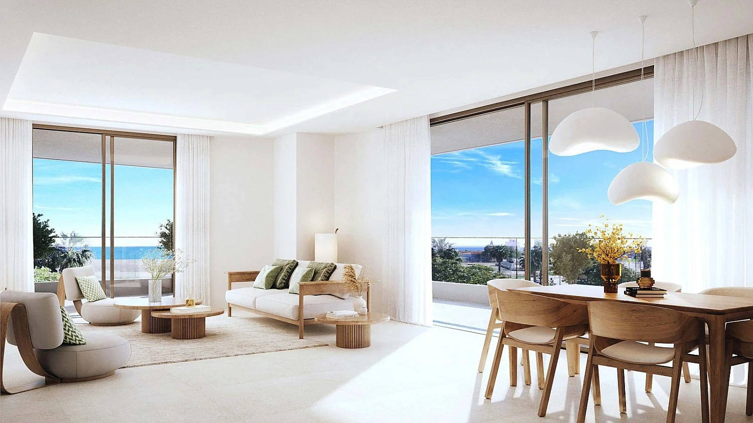 Apartment with sea view in Malaga in the project "Termica Beach"