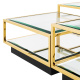 Photo A set of four Tortona coffee tables (golden finish)
