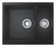 Photo Kitchen sink Grohe K700 31658AP0 black granite