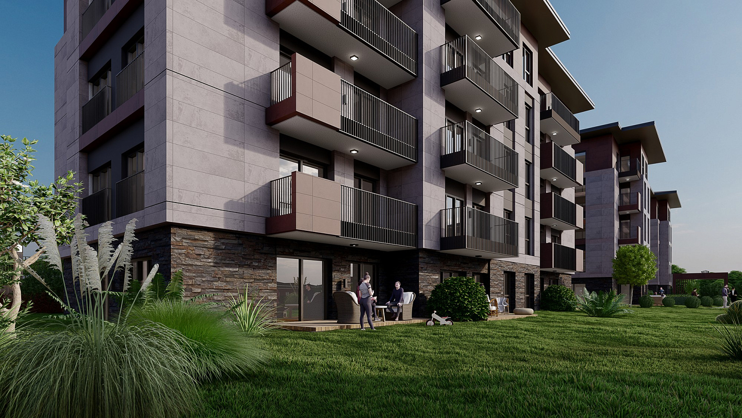 Family residential complex in the green zone