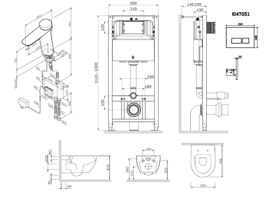 Photo Bathroom kit AM.PM Like UK80OB