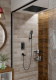 Photo Shower system with Timo Petruma SX-5019/03SM black thermostat