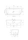 Photo Acrylic bath Cezares Metauro METAURO-INT-Wall-180-80-60