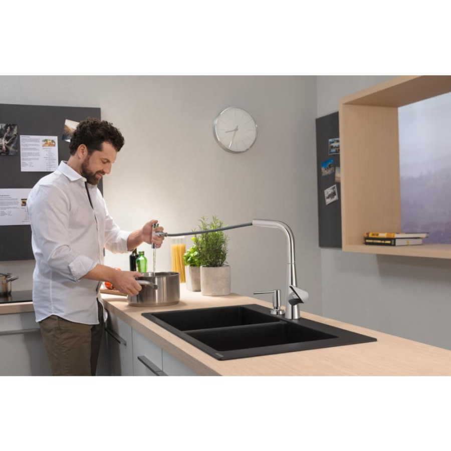 Photo Kitchen mixer hansgrohe Talis Select M51 73867000 with exhaust shower
