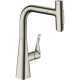Photo Kitchen mixer hansgrohe Metris Select M71, 240, 2jet 73822800 with exhaust shower, steel