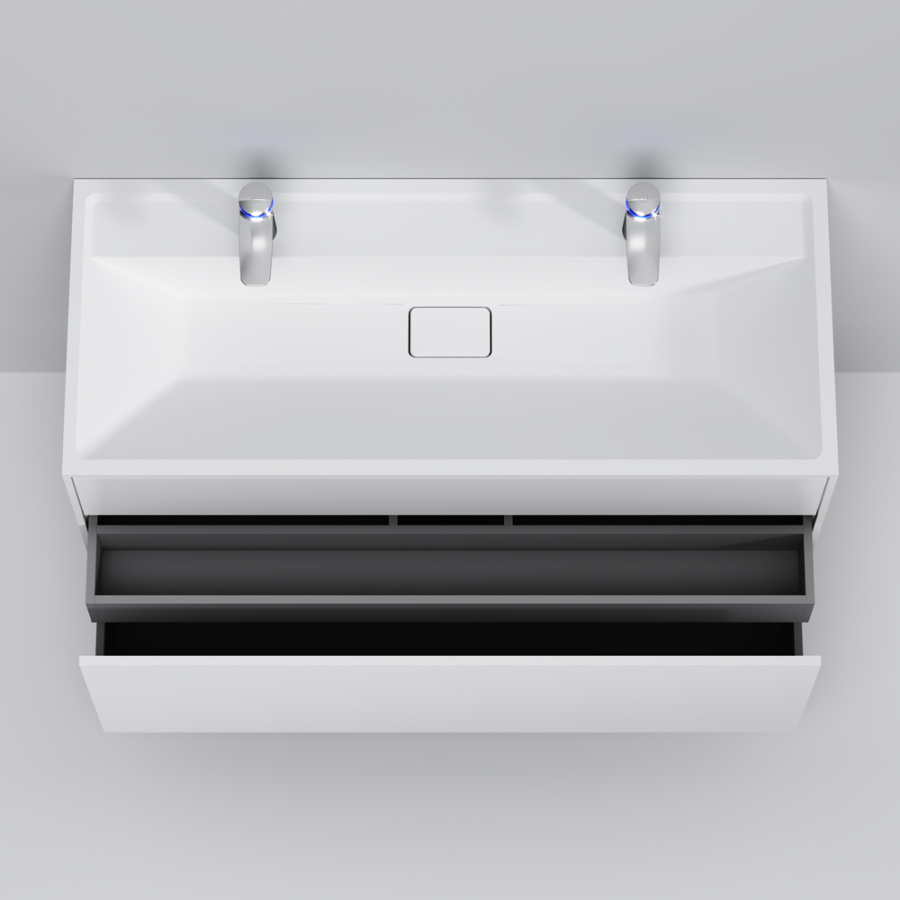 Photo The cabinet under the sink AM.PM Inspire V2.0 M50AFHX1203WM 120 cm white matte