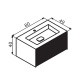 Photo Orka Cube sink cabinet 80 3000371 anthracite matte/white