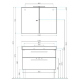 Photo Mirror cabinet with Villeroy & Boch 2DAY2 A43880E4 backlit. A438F8E4), white gloss